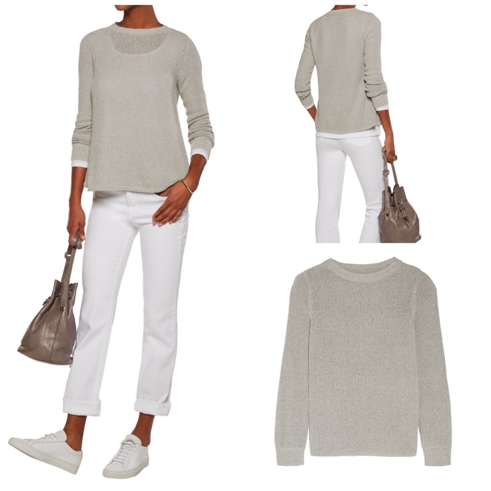 Enza Costa light gray sweater